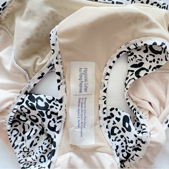 Kona Sol NWT High Waist Full Coverage Bikini Bottom Animal print size 14 16 - Picture 9 of 11
